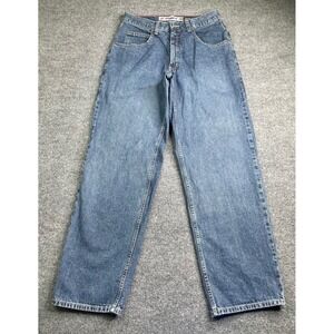 Anchor Blue Baggy Jeans Mens 36x34 Blue Vintage 90s Relaxed Fit Denim